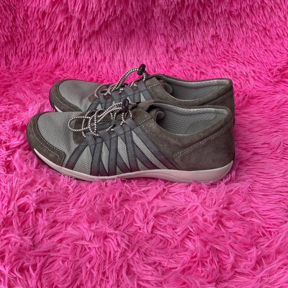 Dansko Honor gray cloth/suede cinch close sneakers size EU40 (US 9.5-10) - Picture 3 of 10